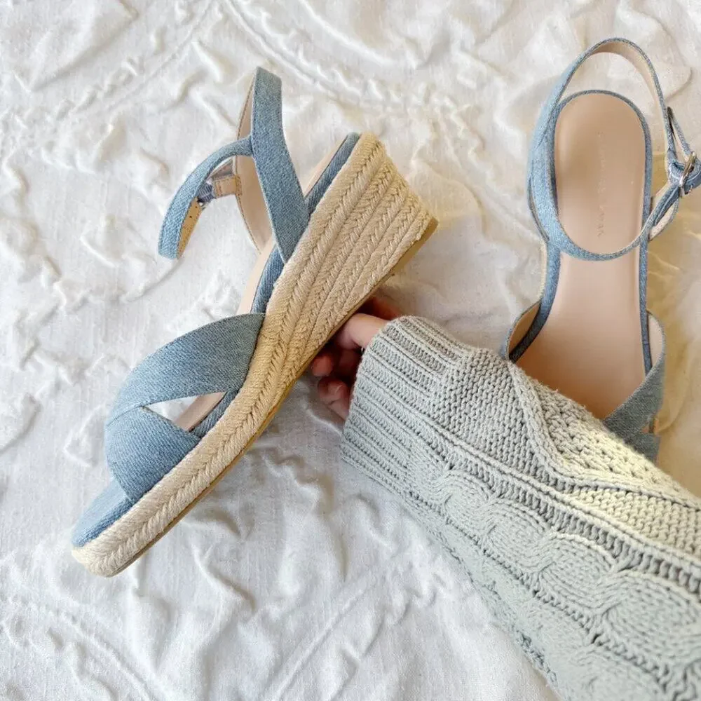 Stuart Weitzman Miami Espadrille Sandal Size 7.5 New